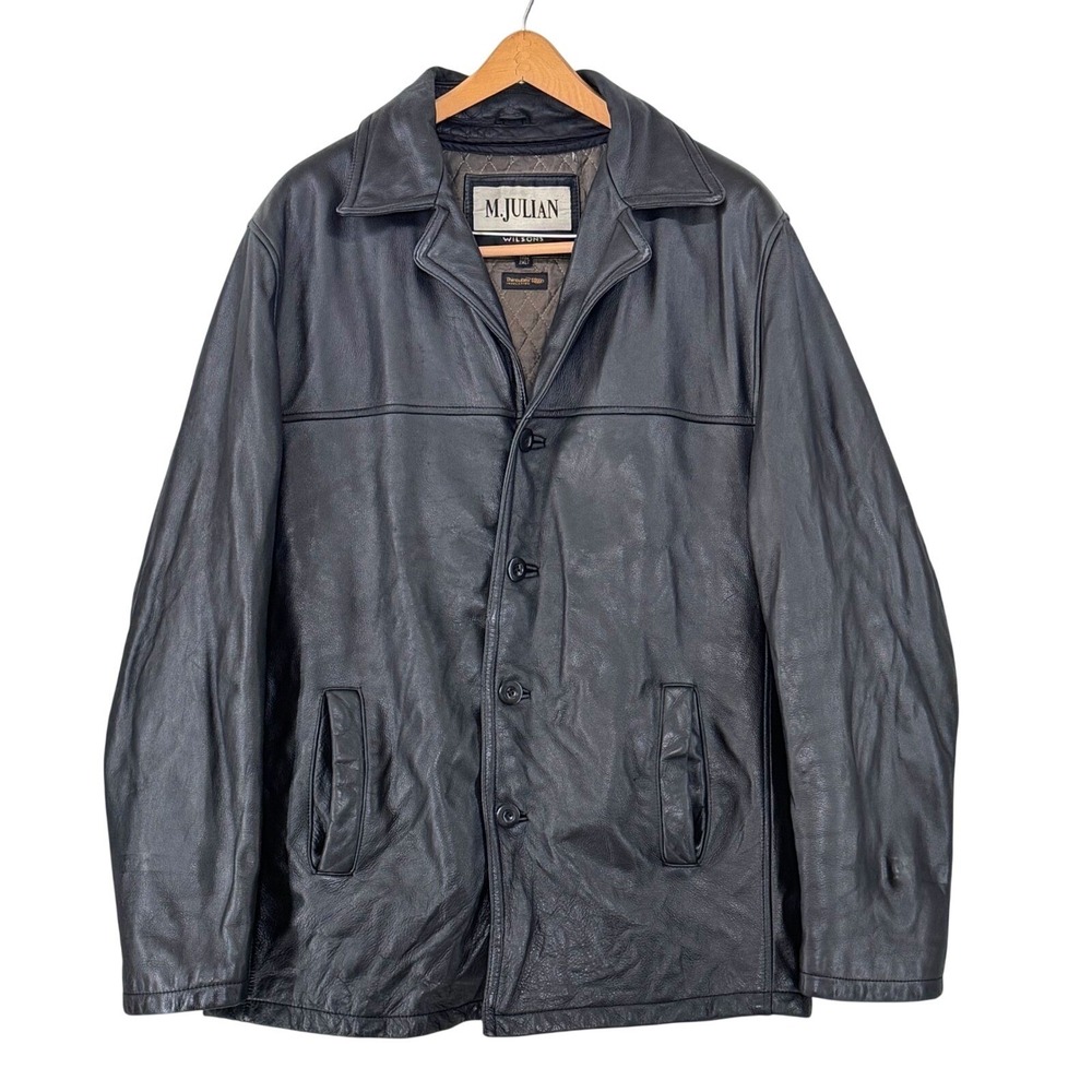 M. Julian Wilson's Leather Dean Winchester Black Bomber Jacket‎ 2XLT Thinsulate